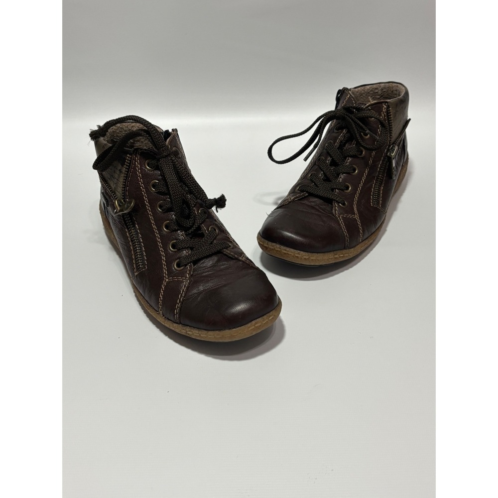Remonte Ankle Boots Women EU38 Brown Leather High Top Boots Dorndorf Tex Water